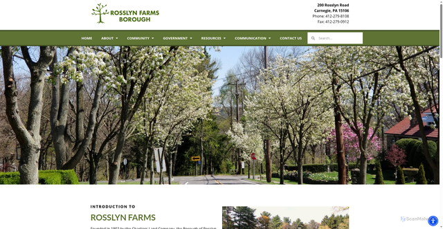 Security scan screenshot of https://rosslynfarmspa.gov/