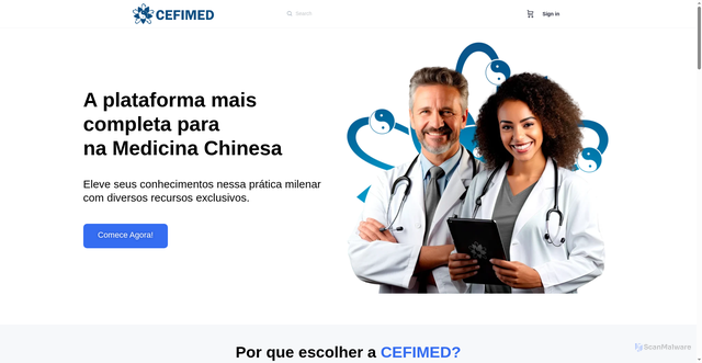 Security scan screenshot of https://cefimed.com.br/