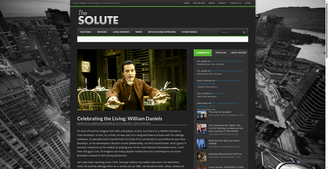 Security scan screenshot of https://www.the-solute.com/celebrating-the-living-william-daniels/