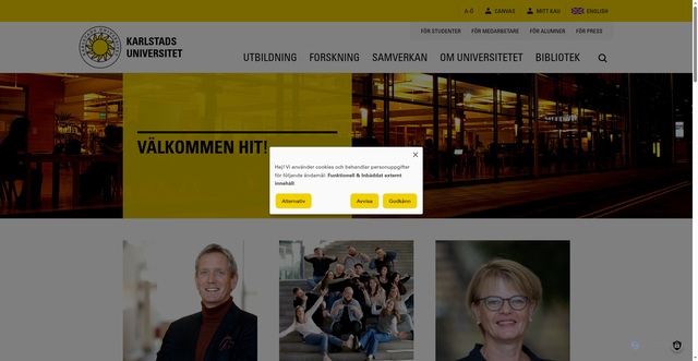 Security scan screenshot of https://www.kau.se/