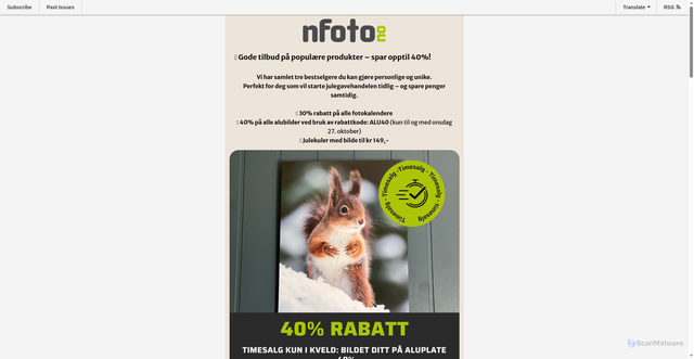 Security scan screenshot of https://mailchi.mp/91fe063ebd3e/kun-til-fredag-40-p-aluplate-16105090?e=e061ddc635