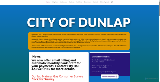 Security scan screenshot of https://dunlaptn.gov/