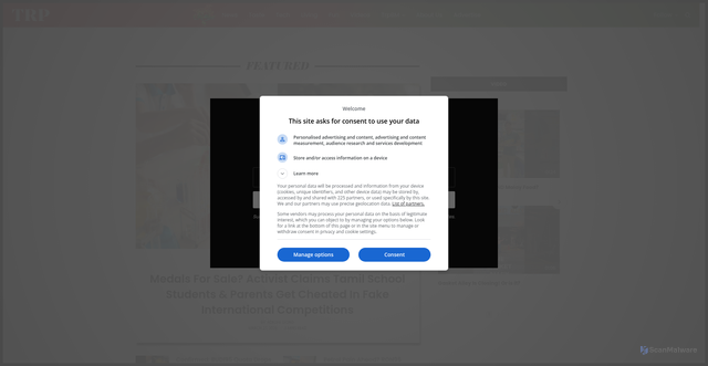 Security scan screenshot of https://therakyatpost.com
