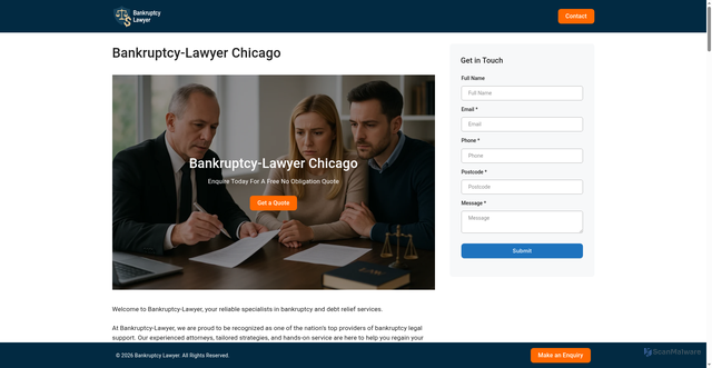 Security scan screenshot of https://bankruptcy-lawyer.us/near-me/chicago/