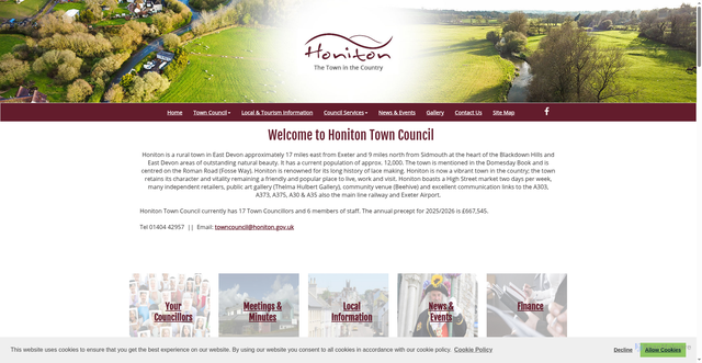 Security scan screenshot of https://www.honiton.gov.uk/