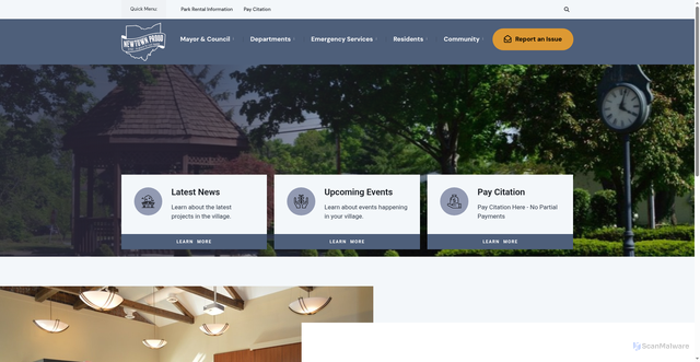 Security scan screenshot of https://newtownohio.gov/