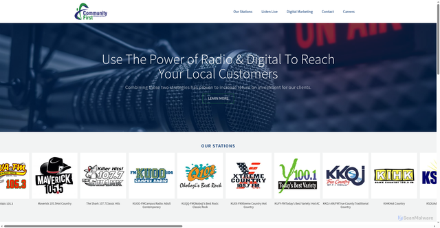 Security scan screenshot of https://www.communityfirstbroadcasting.com/
