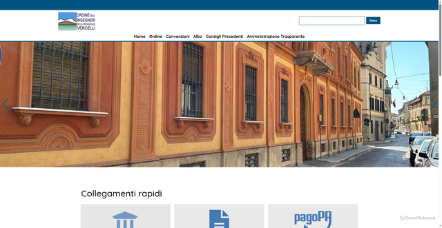 Security scan screenshot of https://www.ordingvc.it/