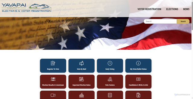 Security scan screenshot of https://www.yavapaivotes.gov/