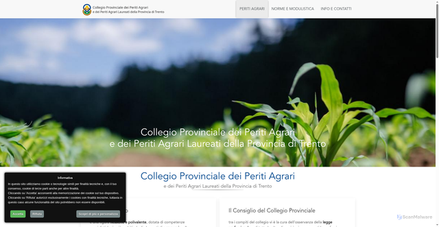 Security scan screenshot of https://www.peritiagrari.tn.it/