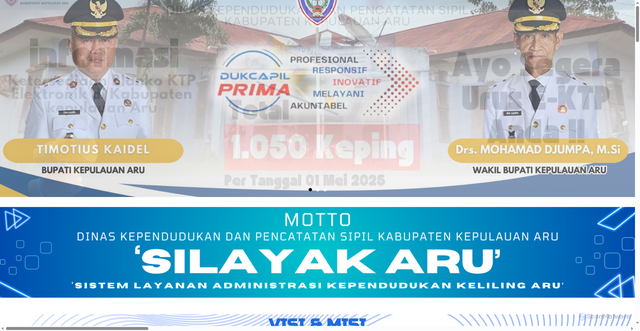 Security scan screenshot of http://www.dukcapil.kepulauanarukab.go.id/