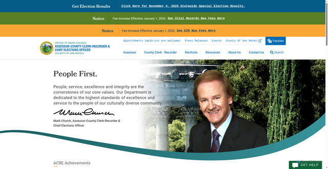 Security scan screenshot of https://smcacre.gov/