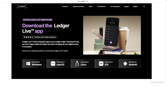 Security scan screenshot of https://get-ledgr.wixstudio.com/us-en