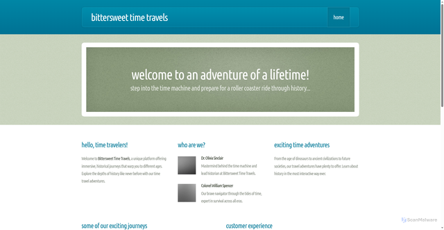 Security scan screenshot of https://bittersweettimetravels.com