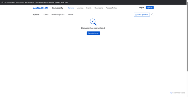 Security scan screenshot of https://community.atlassian.com/forums/discussion/3306161/amazon-prime-settlement-refund-1-844-750-2509-prime-settlement-refund