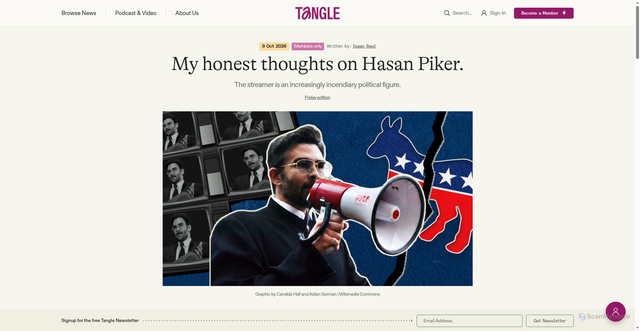 Security scan screenshot of https://www.readtangle.com/my-honest-thoughts-on-hasan-piker/