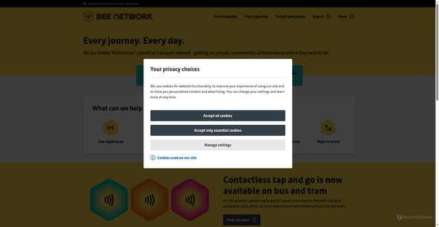 Security scan screenshot of https://tfgm.com/