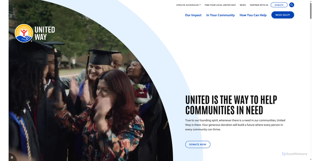Security scan screenshot of https://www.unitedway.org