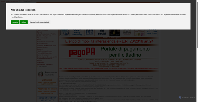 Security scan screenshot of https://www.provincia.caltanissetta.it/010/