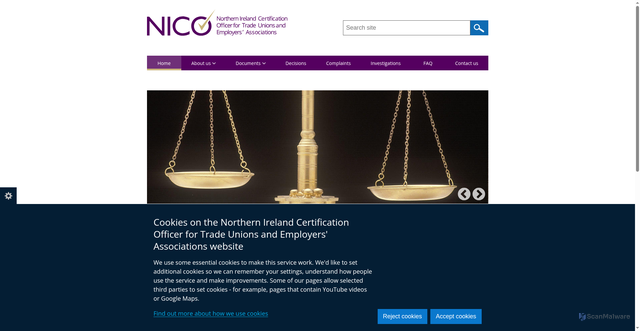 Security scan screenshot of https://www.nicertoffice.org.uk/