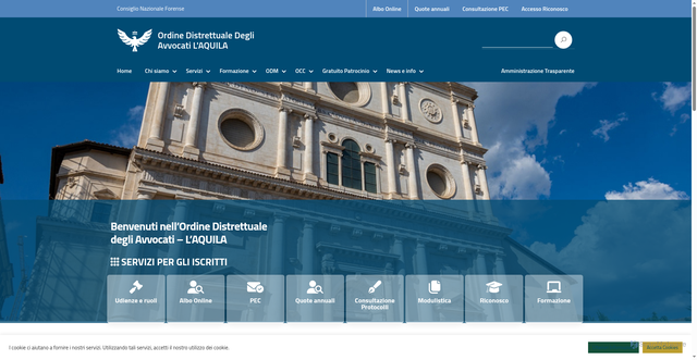 Security scan screenshot of https://www.ordineavvocatilaquila.it/