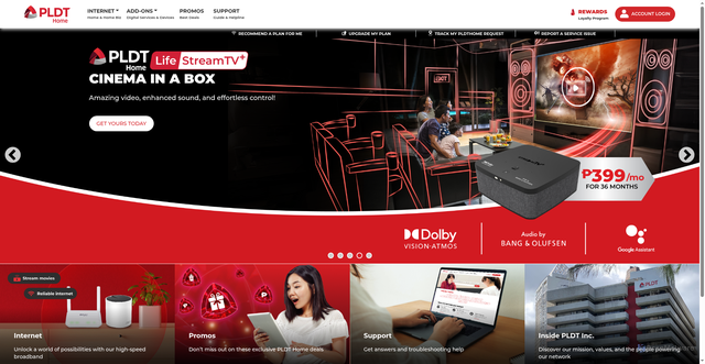 Security scan screenshot of https://www.pldt.com.ph