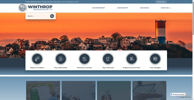 Security scan screenshot of https://winthropma.gov/