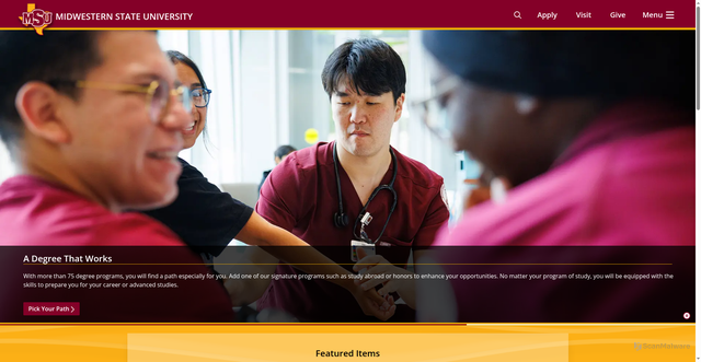 Security scan screenshot of https://msutexas.edu/