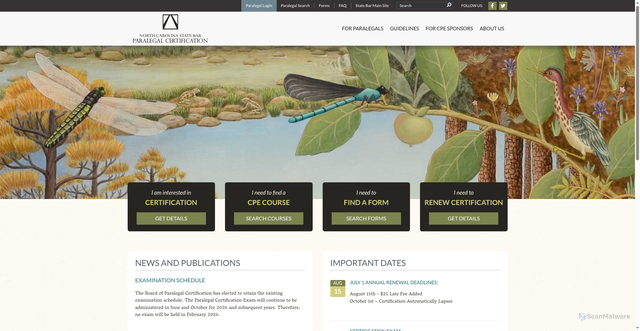 Security scan screenshot of https://www.nccertifiedparalegal.gov/