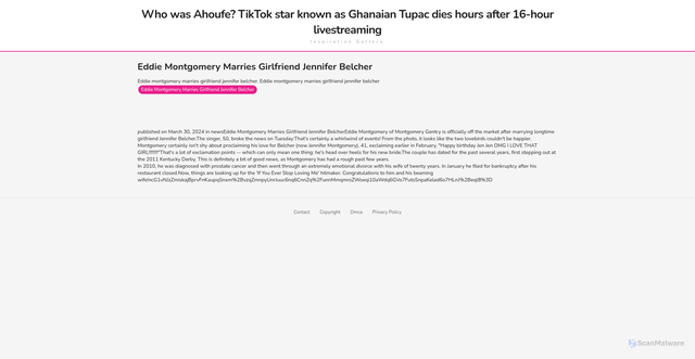 Security scan screenshot of https://louaymardambekhugo-bgd6u9643s.edgeone.app/2617-eddie-montgomery-marries-girlfriend-jennifer-belcher.html