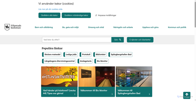 Security scan screenshot of https://www.filipstad.se/