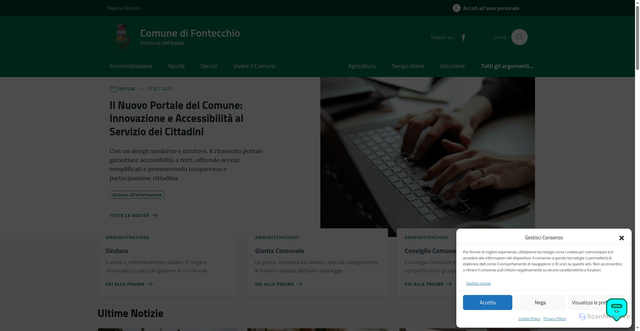 Security scan screenshot of https://comune.fontecchio.aq.it/