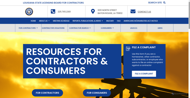 Security scan screenshot of https://lslbc.gov/