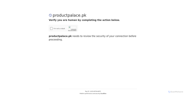 Security scan screenshot of https://productpalace.pk
