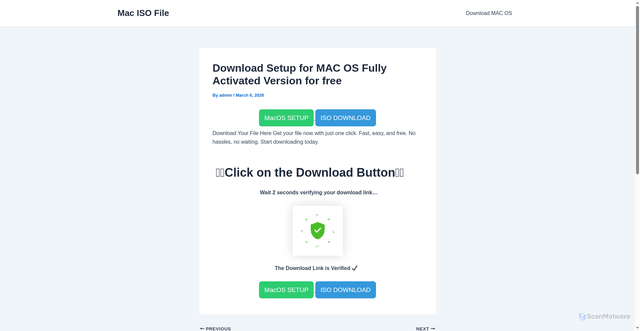 Security scan screenshot of https://macisofile.sbs