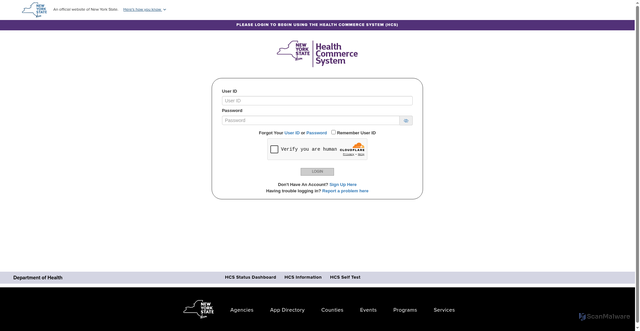 Security scan screenshot of https://nysiis-qa.health.state.ny.us