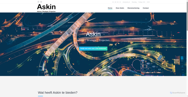 Security scan screenshot of https://askin.nu