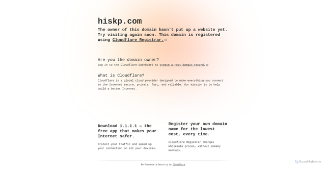 Security scan screenshot of http://hiskp.com/