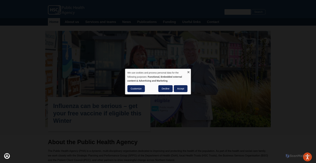 Security scan screenshot of https://www.publichealth.hscni.net/