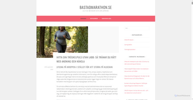 Security scan screenshot of https://bastadmarathon.se