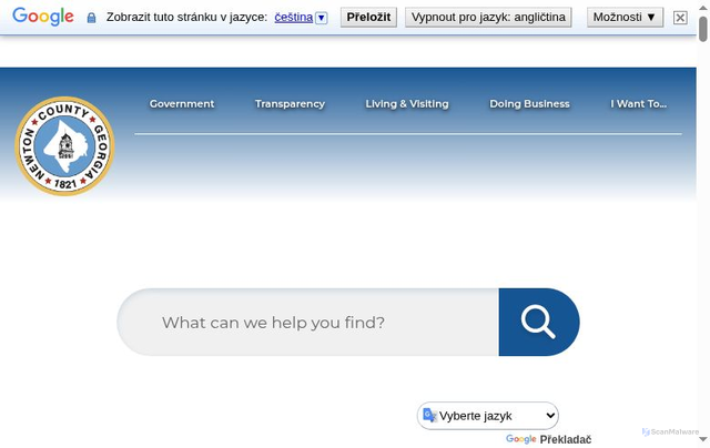 Security scan screenshot of https://www.newtoncountyga.gov/