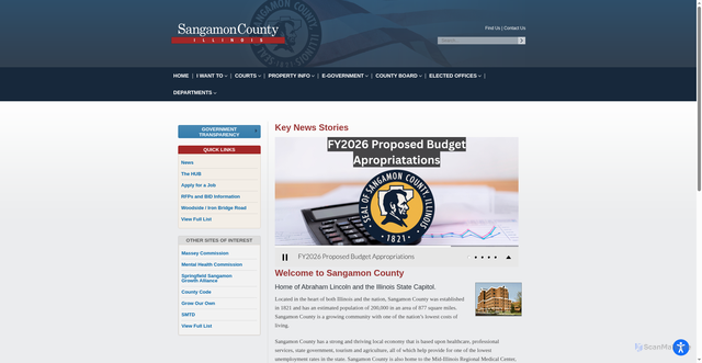 Security scan screenshot of https://sangamonil.gov/