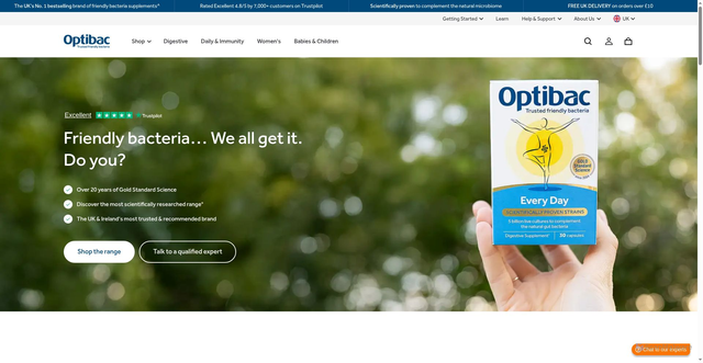 Security scan screenshot of https://optibacprobiotics.com