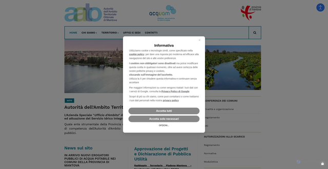 Security scan screenshot of https://www.atomantova.it/