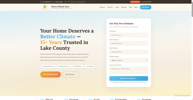Security scan screenshot of https://betterclimatezone.com/