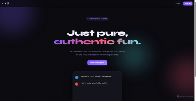 Security scan screenshot of https://tiji-chat-r19p9o4yj3.edgeone.app/
