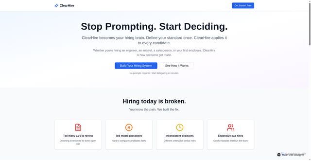 Security scan screenshot of https://clearhire.org/