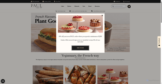 Security scan screenshot of https://paul-uk.com