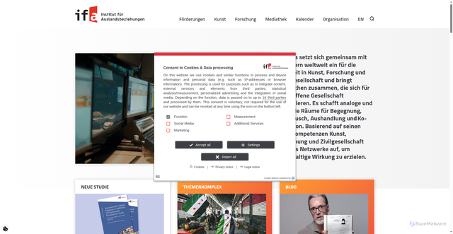 Security scan screenshot of https://www.ifa.de/