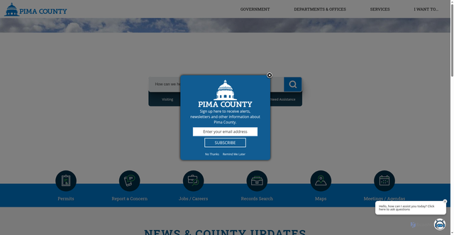 Security scan screenshot of https://www.pima.gov/